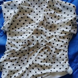 Polka Dot Ruffle Blouse